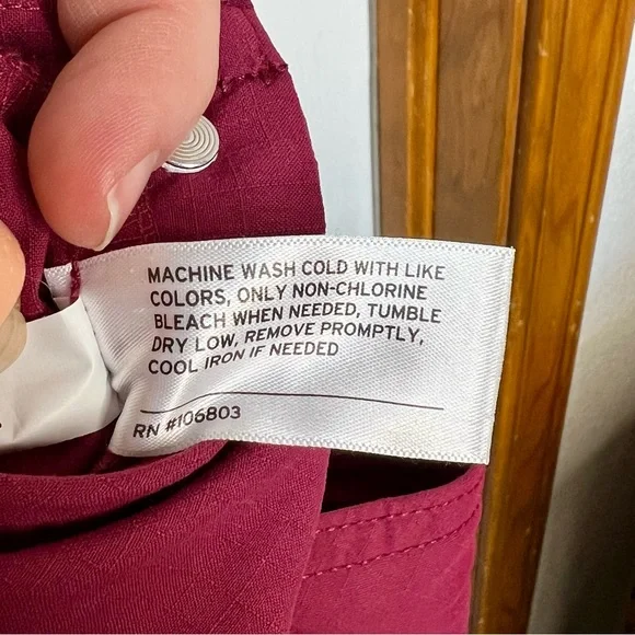 Duluth Heirloom Gardening Short Overalls Burgundy XL - Picture 7 of 8